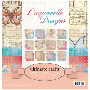 Ultimate Crafts Double-Sided Paper Pad 12"X12" 24/Pkg - L'Aquarelle