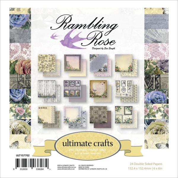 Ultimate Crafts Double-Sided Paper Pad 6"X6" 24/Pkg - Rambling Rose