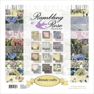 Ultimate Crafts Double-Sided Paper Pad 12"X12" 24/Pkg - Rambling Rose