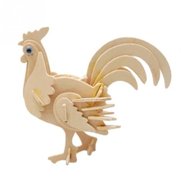 A5 3D wooden puzzle Kit - Cock