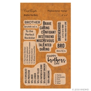 CrafTangles Photopolymer Stamps - Brother you Rock