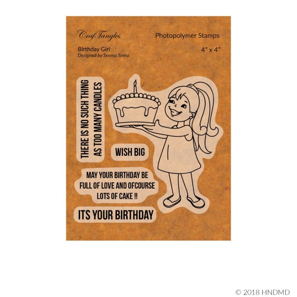 CrafTangles Photopolymer Stamps - Birthday Girl