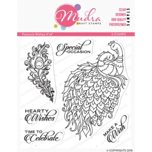 Mudra Craft Stamps - Peacock Wishes