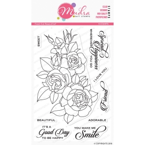 Mudra Craft Stamps - Fresh Cut Roses