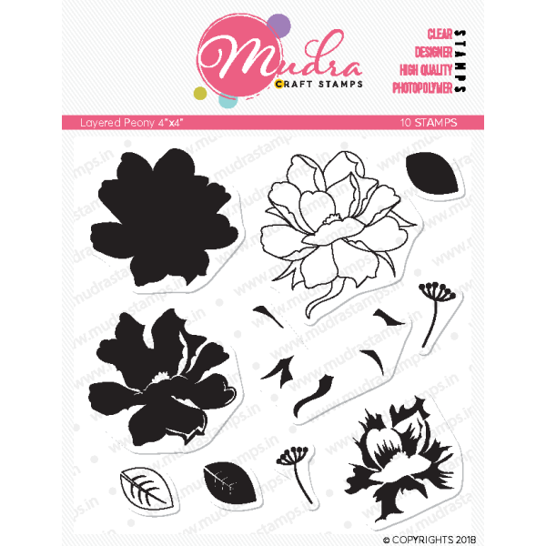 Mudra Craft Stamps - Layered Peony