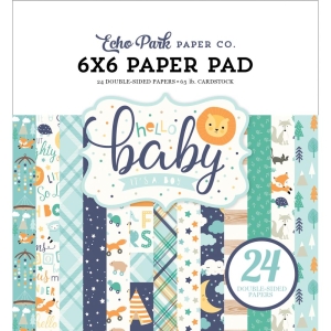 Echo Park Double-Sided Paper Pad 6"X6" 24/Pkg - Hello Baby - Its a Boy