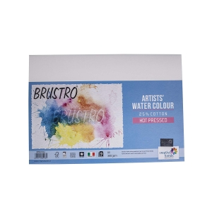 Brustro Artists Watercolour Hot Pressed Paper (25% Cotton) - 300 gsm - A4