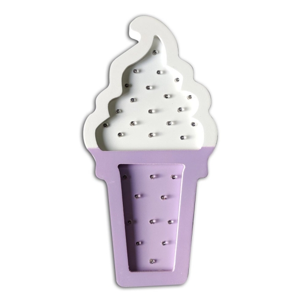 Wooden Marquee Lights - IceCream