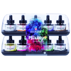 Talens Ecoline Liquid Watercolor Set - Mixing (Set of 10)