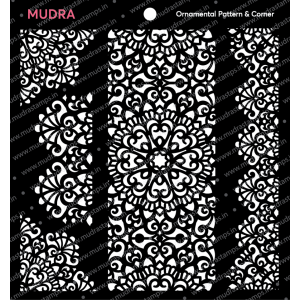 Mudra Stencils - Ornamental Pattern and Corner