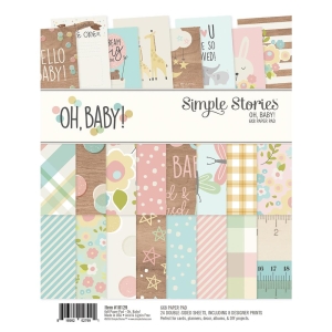 Simple Stories Double-Sided Paper Pad - Oh Baby (6"X8" 24/Pkg)