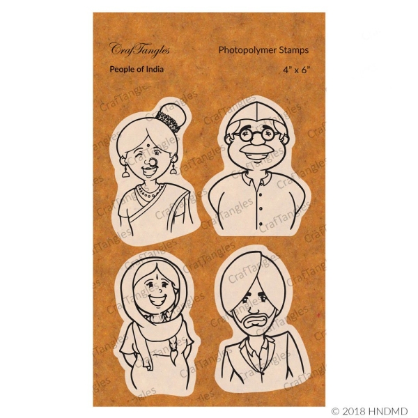 CrafTangles Photopolymer Stamps - People of India