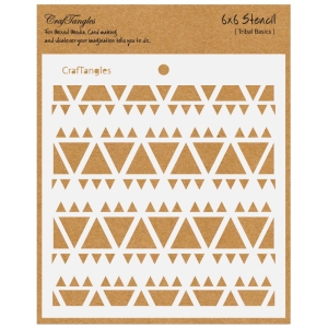 CrafTangles 6"x6" Stencil - Tribal Basics