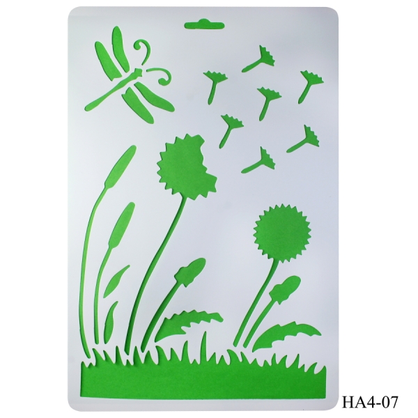 Cake Stencil - Spring flowers (A4)