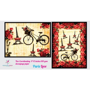 Nakshathra Designz Decoupage paper - Paris Love