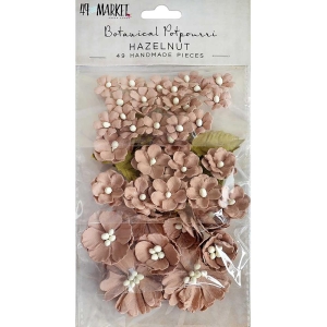 49 And Market Botanical Potpourri Flowers 49/Pkg - Hazelnut