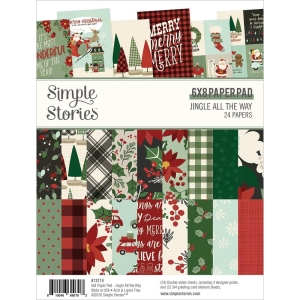 Simple Stories Double-Sided Paper Pad - Jingle All the Way (6"X8" 24/Pkg)