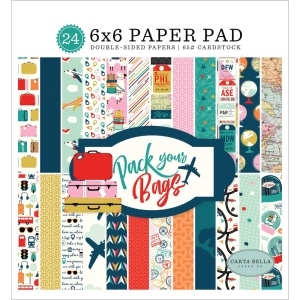 Carta Bella paper pad - Pack your Bags (6by6 inch)