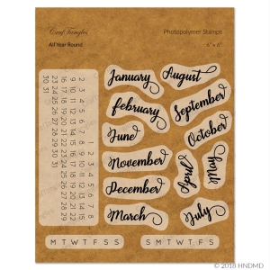 CrafTangles Photopolymer Stamps - All year round (Calendar stamp)