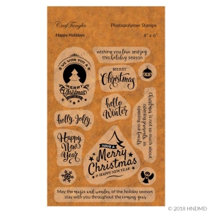 CrafTangles Photopolymer Stamps - Happy Holidays