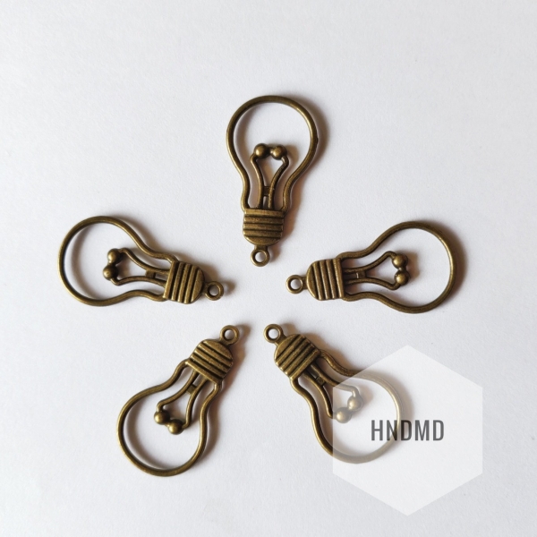 Bulb Metal Charms (Set of 5 pcs)