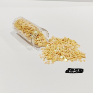 Shaker Sequin Elements - Peachy Yellow Holographic Stars