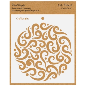 CrafTangles 6"x6" Stencil - Swirly Circle