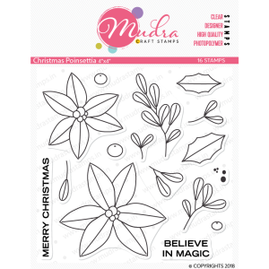 Mudra Craft Stamps - Christmas Poinsettia