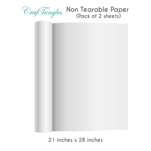 CrafTangles non tearable paper sheets (110 gsm) (Set of 2 sheets) - 21 by 28 inch