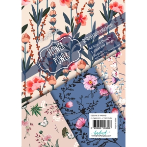 CrafTangles Decoupage Paper Pack - Flower Power (A4) - 4 sheets