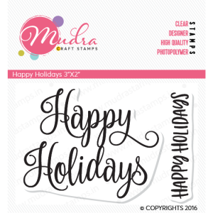 Mudra Craft Stamps - Happy Holidays