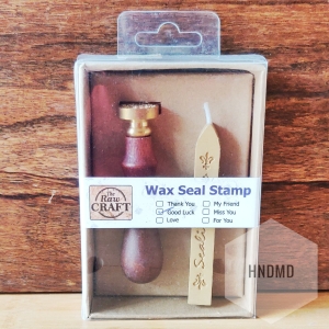 Wax Seal Stamp with single wax stick - Good Luck