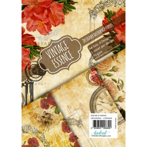 CrafTangles Decoupage Paper Pack - Vintage Essence (A4) - 4 sheets