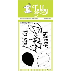 Tubby Photopolymer Clear Stamps - Birthday Wishes