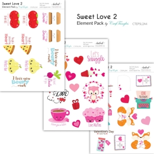 CrafTangles Elements Pack - Sweet Love 2 (3 sheets of A4)