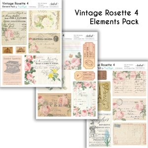 CrafTangles Elements Pack - Vintage Rosette 4 (3 sheets of A4)