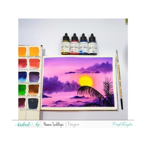 Heena_Watercolor_pink_sunset