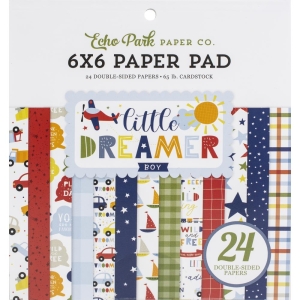 Echo Park Double-Sided Paper Pad 6"X6" 24/Pkg - Little Dreamer Boy