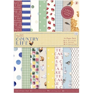 Papermania A4 LInen Textured Paper Pack 24/Pkg - Country Life