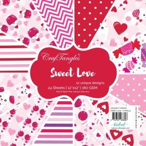 CrafTangles Scrapbook Paper Pack - Sweet Love (12"x12")