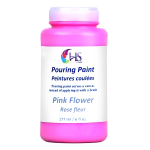 Hakims Pouring Paint - Pink Flower