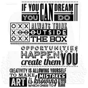 Tim Holtz Cling Mount Stamps - Motivation 1