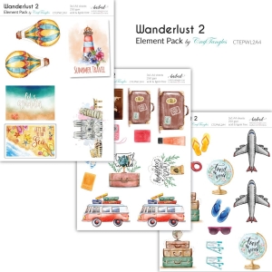 CrafTangles Elements Pack - Wanderlust 2 (3 sheets of A4)