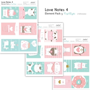 CrafTangles Elements Pack - Love Notes 4 (3 sheets of A4)