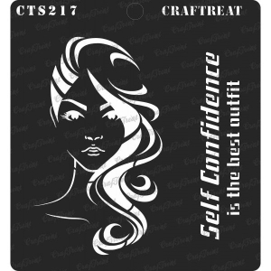 CrafTreat 6"x6" Stencil - Confident Woman