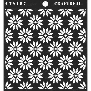 CrafTreat 6"x6" Stencil - Daisy Background