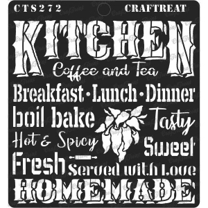 CrafTreat 6"x6" Stencil - Kitchen