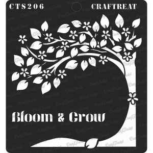 CrafTreat 6"x6" Stencil - Bloom and Grow