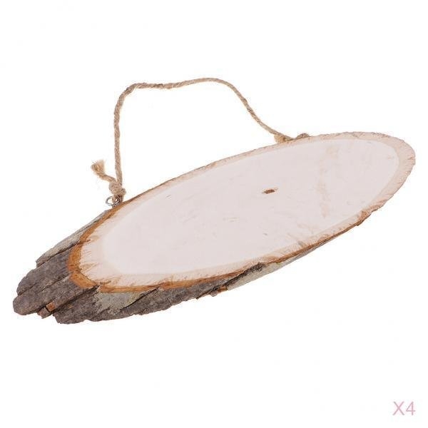 Natural Oval Wooden Slice with string (22 - 25 cm)