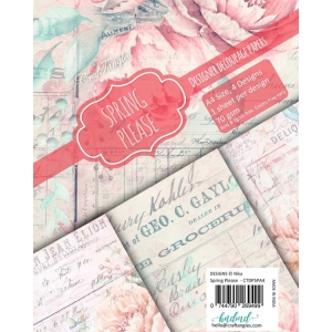 CrafTangles Decoupage Paper Pack - Spring Please (A4) - 4 sheets